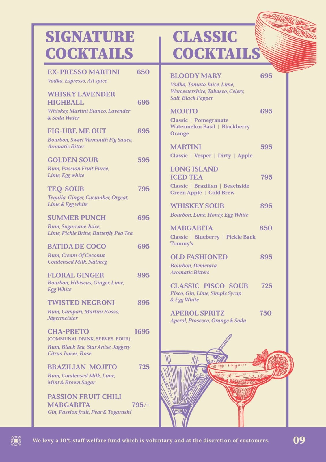 Bar Menu page 9