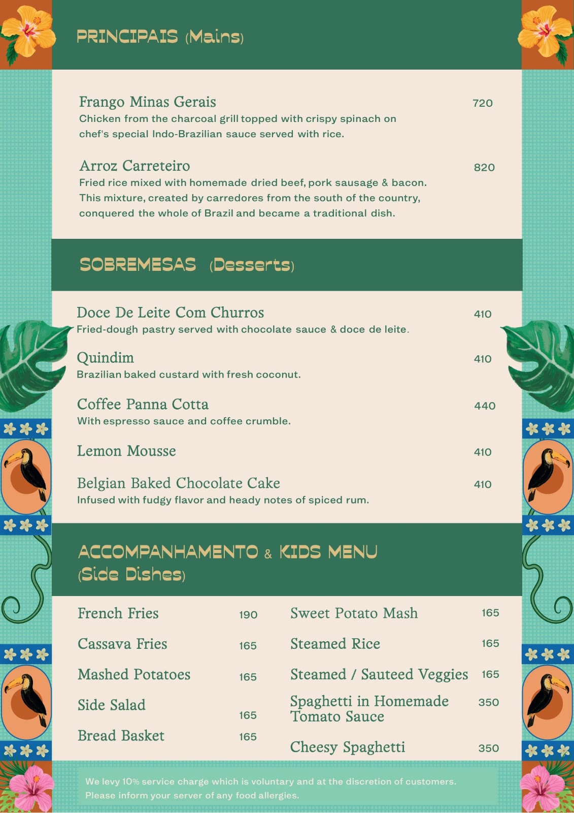Food Menu page 9